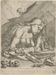 Sankt Maria Magdalena som en angrende synder af François Joseph Lonsing