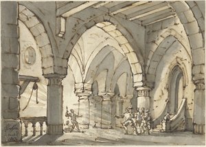 Scene fra stykket Don Luis de Vargas af François Joseph Pfeiffer (II)