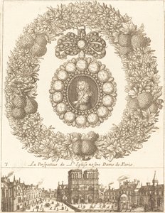 Perspektivet af Notre Dame de Paris kirken