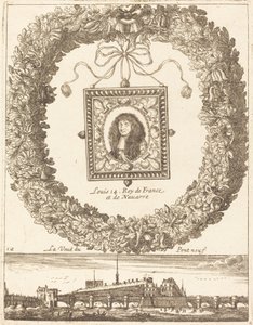 Udsigten over Pont Neuf; Ludvig XIV konge af Frankrig og Navarra