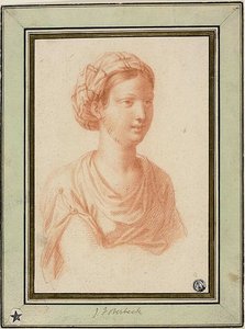 Buste af kvinde med turban af François Le Moyne