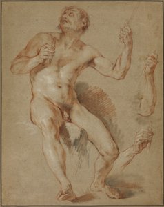 Hercules Seated, studie for Hercules og Omphale
