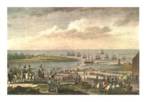Englændernes indskibning i Holland, 30. november 1799, c1850 af François Louis Couché