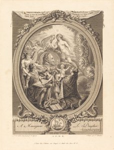 Allegori til ære for Henri IV af François Marie Isidore Queverdo and Jean Dambrun