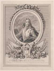 Portræt af René Duguay-Trouin, generalløjtnant for Kongens flådehære, 1..., 1765-1807. af François Nicolas Barthélemy Dequevauviller