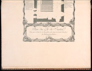 Plan for Lit de Justice af Francois Nicolas Martinet