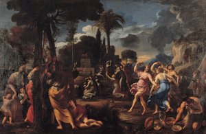Tilbedelse af guldkalven af Francois Perrier