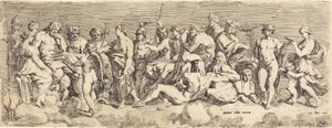 Psyches optagelse i Olympia af François Perrier after Raphael