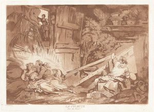 Tumblen af François Philippe Charpentier after Jean Honoré Fragonard, published by Pierre François Basan