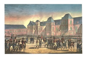 Napoleons afgang fra Fontainebleau, 20. april 1814, c1850