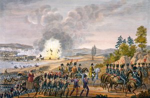Den franske tilbagetog efter slaget ved Leipzig, Tyskland, 19. oktober 1813