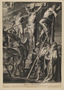 Kristus på korset mellem de to tyve af François Ragot