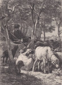 Hyrden, fra Le Magasin Pittoresque, ca. 1852. af François Rouget