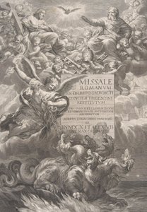Den hellige treenighed med Sankt Michael, der besejrer en sekshovedet drage, frontispice til 