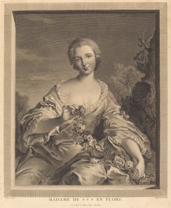 Fru XXX i Flora af François Voyez after Jean Marc Nattier