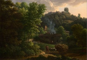 Italiensk landskab af Francois Xavier Fabre