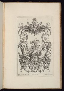Cartouche med våbentrofæ, Livre d