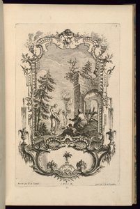 Design til Cartouche med store og små rum af François de Cuvilliés the Elder
