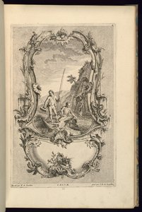 Design til Cartouche med store og små rum af François de Cuvilliés the Elder