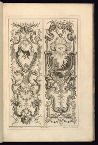 Design til to paneler af François de Cuvilliés the Elder