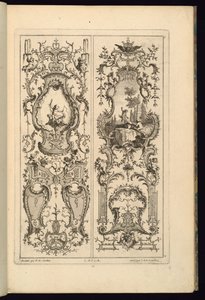 Design til to paneler af François de Cuvilliés the Elder