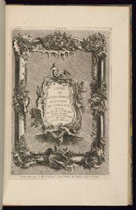 Design til en ramme og en kartouche af François de Cuvilliés the Elder