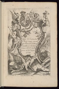 Titelblad, bog med patroner til forskellig brug af François de Cuvilliés the Elder