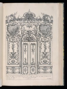 Væg med dobbeltdør, Livre de Lambris (Wincoting-bog) af François de Cuvilliés the Elder