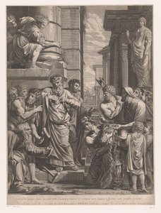 Paulus og Barnabas i Lystra af François de Poilly (I)