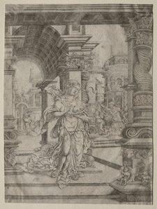 Lucretias død. af Frans Crabbe van Esplegem