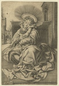 Madonna og barn i en domstol