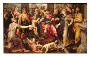 Salomons dom (olie på panel)