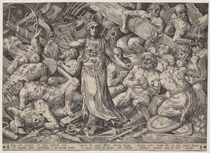 Sejr omgivet af fanger og trofæer af Frans Floris the Elder