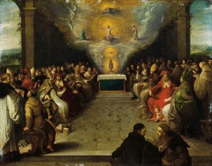 Disputation om det hellige sakramente af Frans Francken the Younger