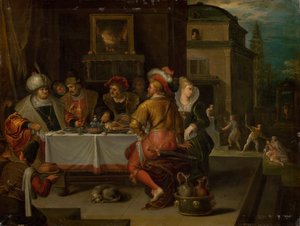 Lignelsen om den rige mand og tiggeren Lazarus, 1615.