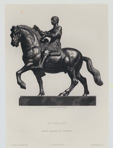 Rytterfigur i bronze af den italienske renæssance condottiero Gattamelata, af Donatello