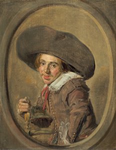 En ung mand i en stor hat af Frans Hals