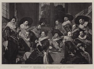 Banket for officerer i Arquebusiers af St. Andrew af Frans Hals