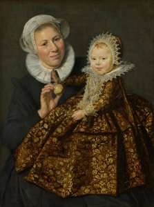 Portræt af Catharina Hooft med sin amme af Frans Hals