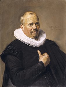 Portræt af en mand, 1634 (olie på egetræspanel) af Frans Hals