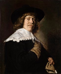 Portræt af en ung mand med en handske, c1650. af Frans Hals