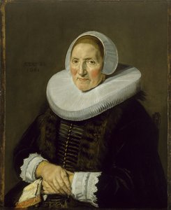 Portræt af en ældre kvinde, 1650 af Frans Hals