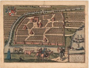 Kort over Moskva i det 16. århundrede Fra: Civitates orbis terrarium, 1575