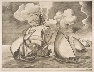 Galejerflåde eskorteret af en karavel fra sejlfartøjerne, 1561-65.