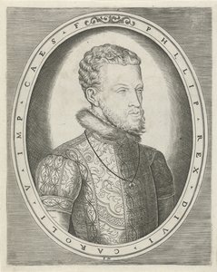 Portræt af Karl V af Habsburg eller Filip II af Spanien Portrætter af konger, dronninger, prinser og prinsesser (serietitel) af Frans Huys