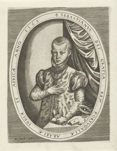 Portræt af Sebastian I af Portugal Portrætter af konger, dronninger, prinser og prinsesser (serietitel) af Frans Huys