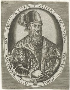 Portræt af kong Gustav I af Sverige Portrætter af konger, dronninger, prinser og prinsesser (serietitel) af Frans Huys