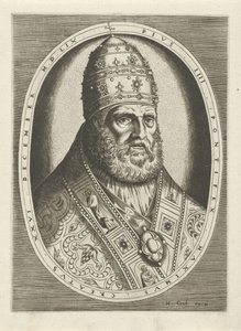 Portræt af pave Pius IV Portrætter af konger, dronninger, prinser og prinsesser (serietitel) af Frans Huys