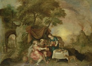 Lot og hans døtre af Frans II Francken