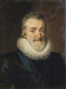 Portræt af Henri IV (1553-1610) konge af Frankrig - Kong Henrik IV af Frankrig af Pourbus, Frans, den yngre (1569-1622)